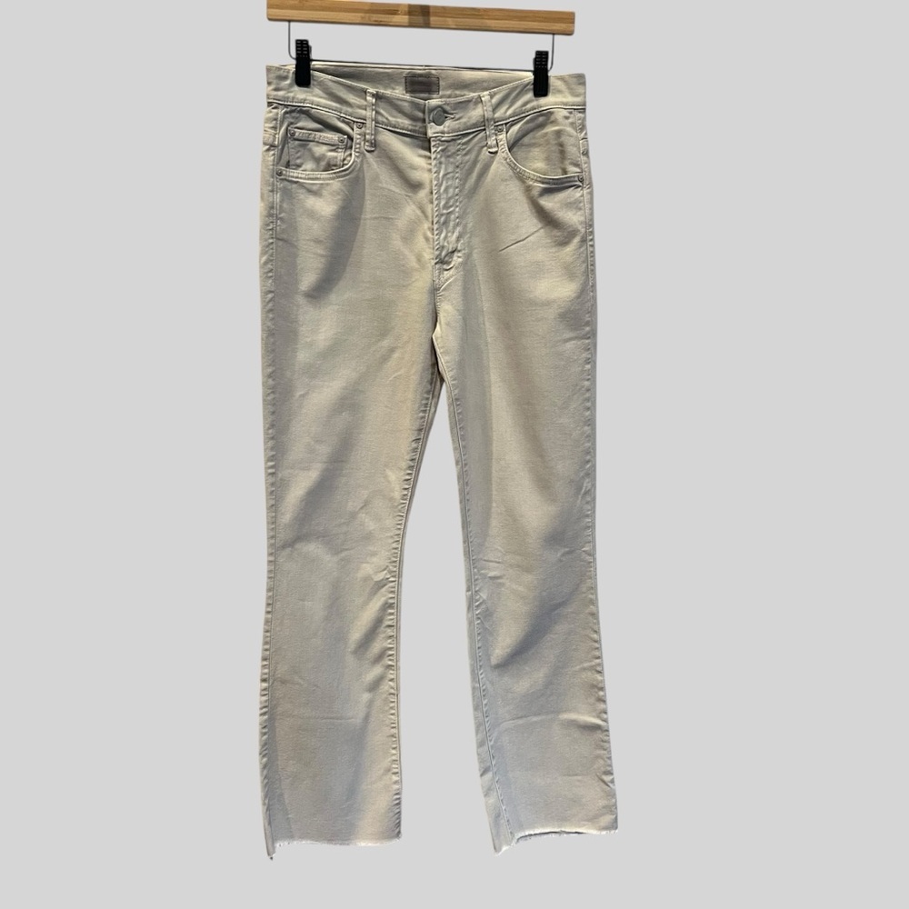 Mother the insider ankle fray denim.